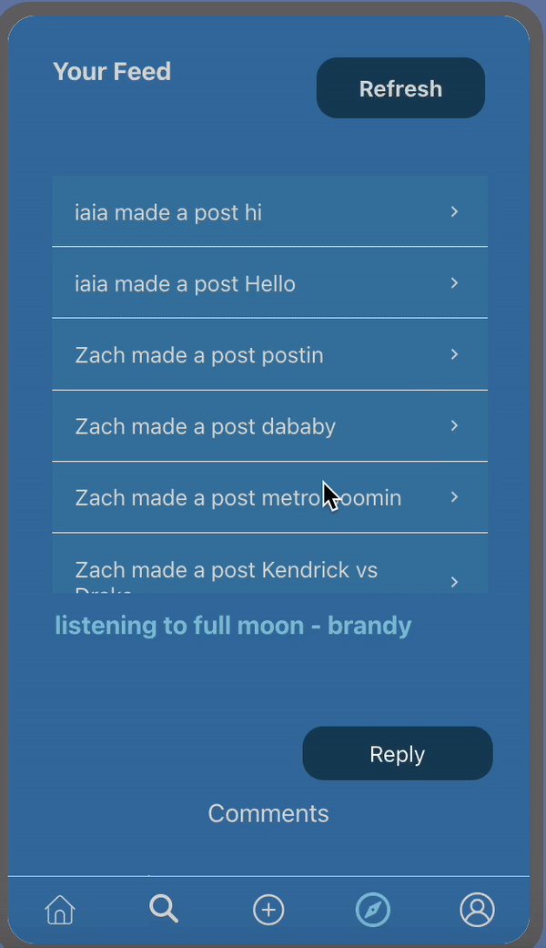 Interact with the feed