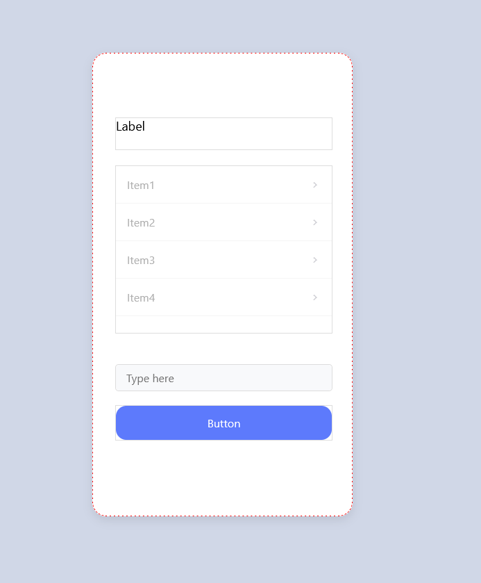 Several UI Possible UI Elements